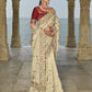 Buy Beige Banarasi Saree Online-STORI