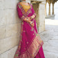 Shop Pink Banarasi Silk Saree Online-STORI