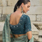Shop Green Banarasi Silk Saree Online-STORI