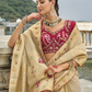 Buy Gold Banarasi Silk Saree Online-STORI
