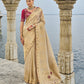 Buy Gold Banarasi Silk Saree Online-STORI