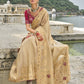 Buy Gold Banarasi Silk Saree Online-STORI