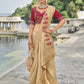 Buy Gold Banarasi Silk Saree Online-STORI