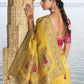 Buy Yellow Banarasi Silk Saree Online-STORI