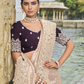 Shop Peach Banarasi Silk Saree Online-STORI