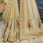 Buy Cream Banarasi Silk Saree Online- STORI