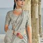 Shop Grey Banarasi Silk Saree Online-STORI