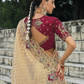 Shop Brown Banarasi Silk Saree Online-STORI