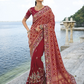 Shop Red Bridal Banarasi Silk Saree Online-STORI