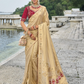 Buy Gold Banarasi Silk Saree Online-STORI