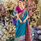 Rama Blue Banarasi Saree Shop Online-STORI