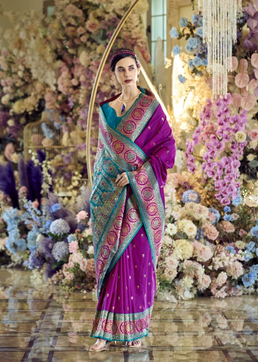  Pink Banarasi Saree Shop Online-STORI