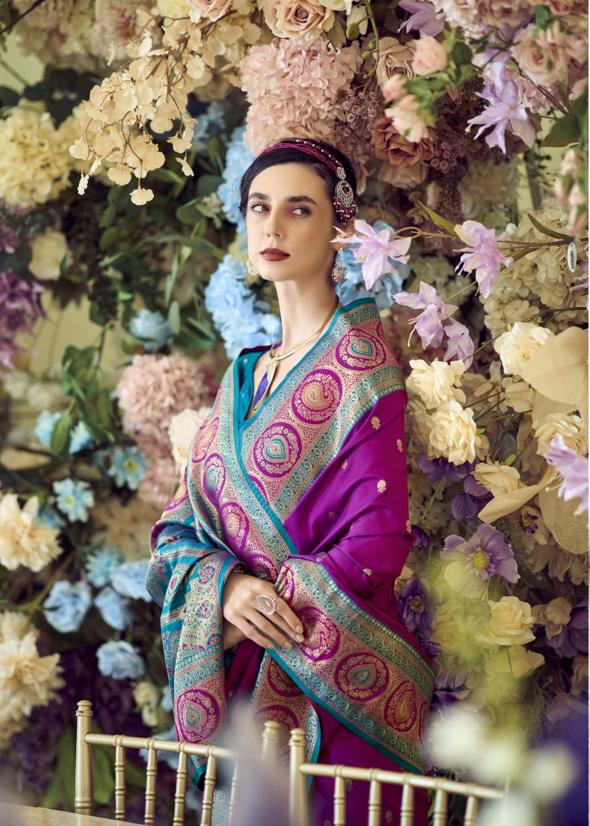 Pink Banarasi Saree Shop Online-STORI