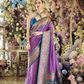  Purple  Banarasi Saree Shop Online-STORI