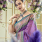  Purple  Banarasi Saree Shop Online-STORI