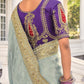 Buy Blue Banarasi Silk Saree Online-STORI