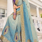 Buy Blue Banarasi Silk Saree Online-STORI