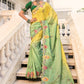 Buy Yellow Banarasi Silk Saree Online-STORI