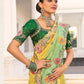 Buy Yellow Banarasi Silk Saree Online-STORI