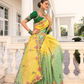 Buy Yellow Banarasi Silk Saree Online-STORI