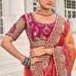 Shop Peach Banarasi Silk Saree Online-STORI