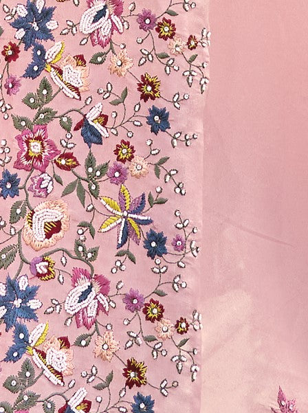 Buy Pink Banarasi Silk Saree Online-STORI