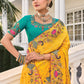 Shop Yellow Bridal Banarasi Silk Saree Online-STORI