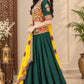 STORI Dark Green Lehenga choli set 