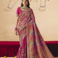 STORI Pink Woven Banarasi Silk Saree