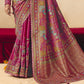 STORI Pink Woven Banarasi Silk Saree