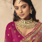 STORI Pink Woven Banarasi Silk Saree
