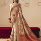 STORI Off White Woven Banarasi Silk Saree