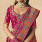 STORI Megenta Pink Woven Banarasi Silk Saree