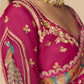 STORI Megenta Pink Woven Banarasi Silk Saree