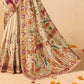 STORI Cream Woven Banarasi Silk Saree
