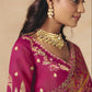 STORI Rani Pink Woven Banarasi Silk Saree