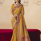 STORI Mustard Yellow Woven Banarasi Silk Saree