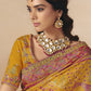STORI Mustard Yellow Woven Banarasi Silk Saree