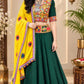 STORI Dark Green Lehenga choli set 