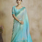 Oceanfoam Seagreen Multicolor Silk Saree