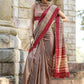 Shop Beige Handloom Silk Sarees Online in India & USA - STORI