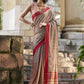 Shop Beige Handloom Silk Sarees Online in India & USA - STORI