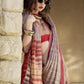 Shop Mauve Beige Handloom Silk Sarees Online in India & USA - STORI