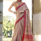 Shop Mauve Beige Handloom Silk Sarees Online in India & USA - STORI