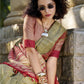 Shop Olive Green Handloom Silk Sarees Online in India & USA - STORI