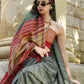 Shop Frosty Green Handloom Silk Saree Online in India & USA - STORI