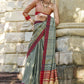 Shop Frosty Green Handloom Silk Saree Online in India & USA - STORI
