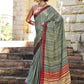 Shop Frosty Green Handloom Silk Saree Online in India & USA - STORI