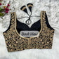 Black Heavy Zari Embroidered Designer Blouse With Elbow Sleeves