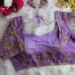 Pastel Shades Soft Silk Blouse With Hand Embroidery